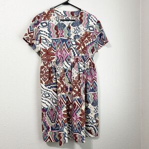 Hilo Hattie Womens Dress Vintage Hawaiian Button Front Medium